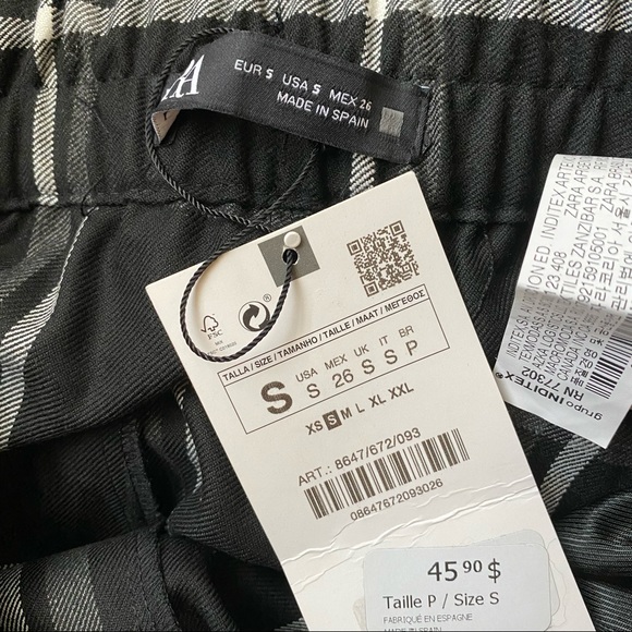 ZARA Cuffed Plaid Pants - Picture 5 of 7